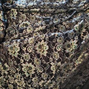 Predraped black and green saree with black underskirt